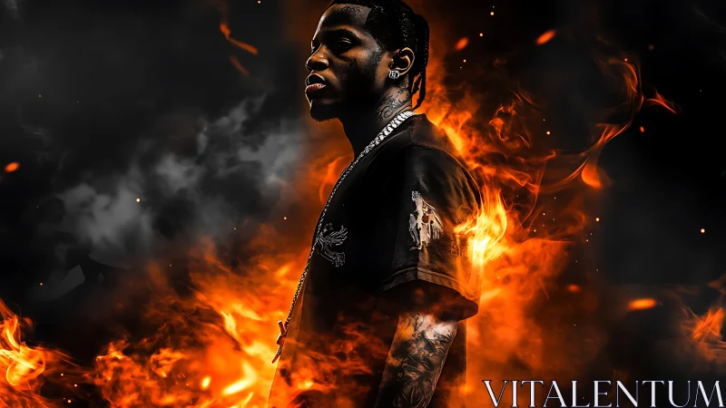 Profile Portrait with Pyroclastic Motion Graphics Composite.