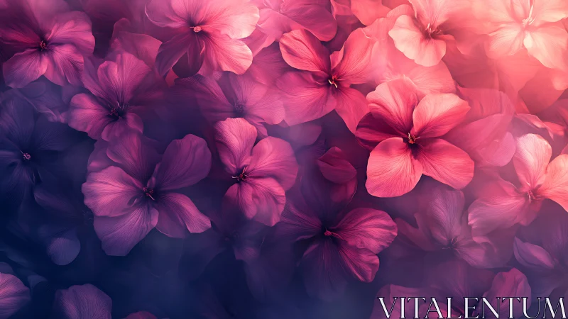 Dreamy Garden of Pink Petals Unfolding.