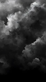 Moody grayscale clouds inviting quiet reflection and calm.