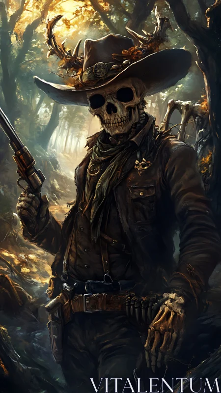 Grim forest gunslinger rides the line between life and legend