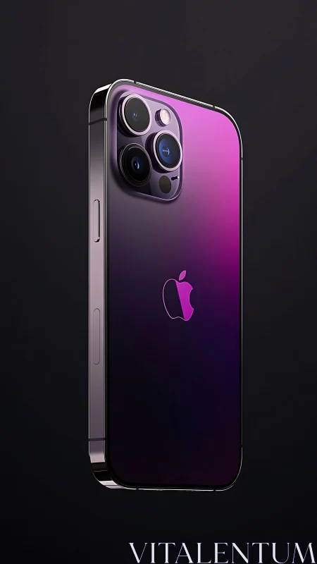 iPhone 14 Pro Max Gradient Showcase: Deep Purple to Magenta Gradient.