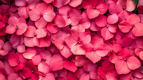 Dense Pink Phlox Flowers with Luminous Petals and Radiating Stamens