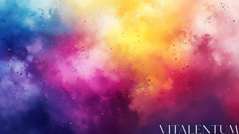 Glowing rainbow clouds drifting through a dreamy night sky.