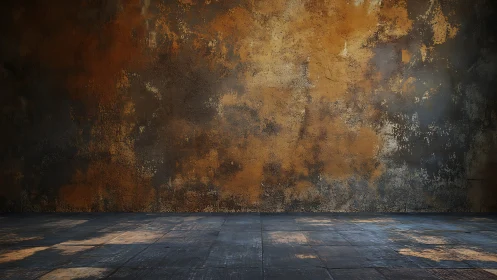 Industrial textured wall with mottled rust tones backdrop.