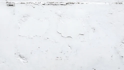 Weathered white plaster wall with peeling paint texture study