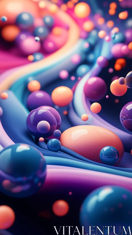 Liquid nebula bubbles drift through neon pastel currents