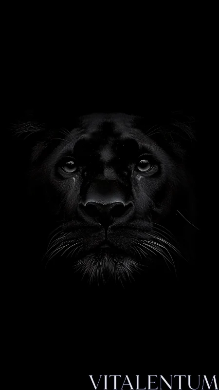 Black Leopard Portrait Study: High-Contrast Nocturnal Feline.