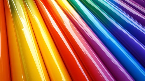 Glossy rainbow rays flowing in joyful diagonal bands.