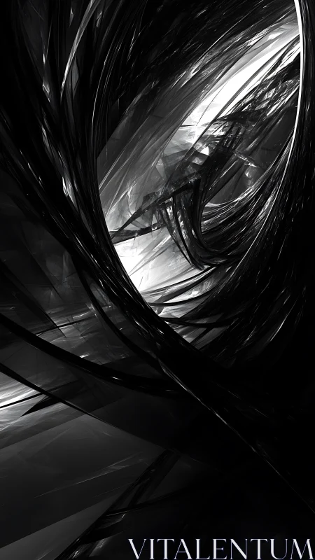 Parametric vortex of refractive graphite filaments in motion.