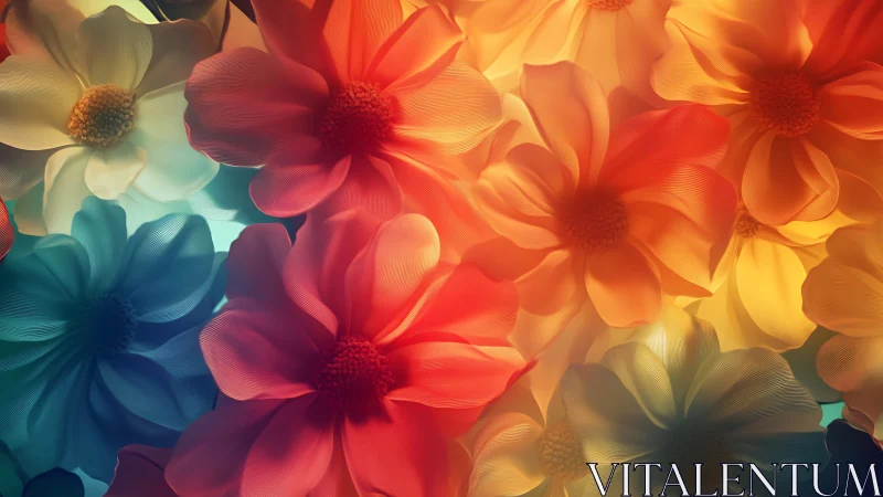 Chromatic Bloom Explosion: Where Warmth Meets Cool.