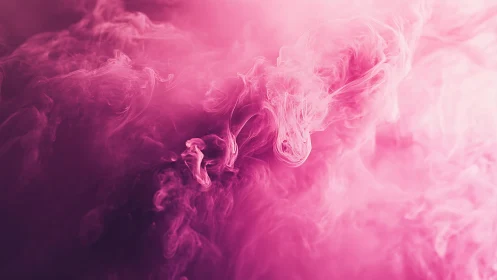 Abstract Pink Smoke Swirl Art with Dreamy Soft Focus Style.