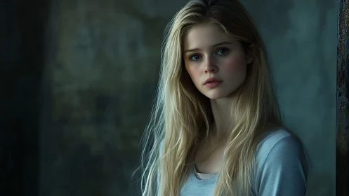 Soft evening light gently frames a thoughtful young woman