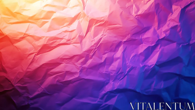 Radiant gradient light floods crumpled paper texture art