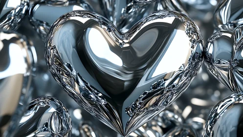 Crystalline liquid heart form with geometric refraction and volumetric light transmission