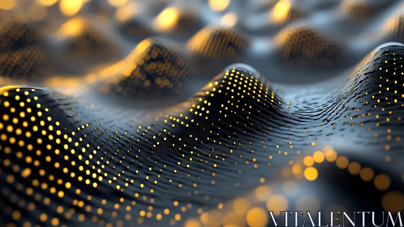 Glowing data waves ripple across a futuristic digital landscape