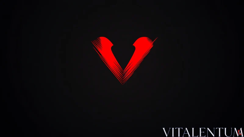 Bold Red Checkmark Symbol on Black.