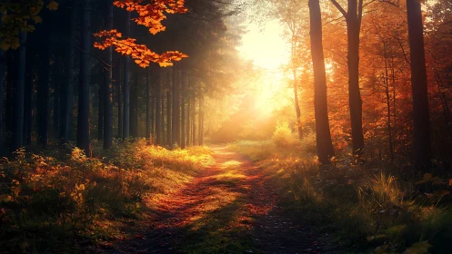 Honeyed Corridors: Where Autumn Swallows the Sun.