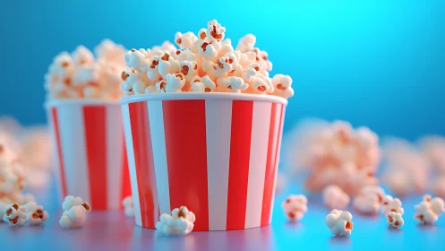 Popcorn overflows like tiny clouds in carnival-bright buckets