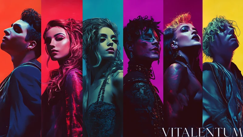 Electric portraits of vibrant dreamers in prism-bright light.