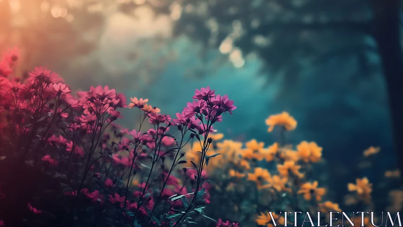 Magenta Blooms Steal the Spotlight Against Dreamy Turquoise Depths