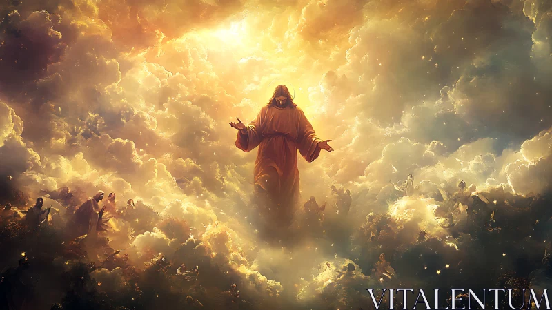 Golden light gathering around a gentle celestial guide.