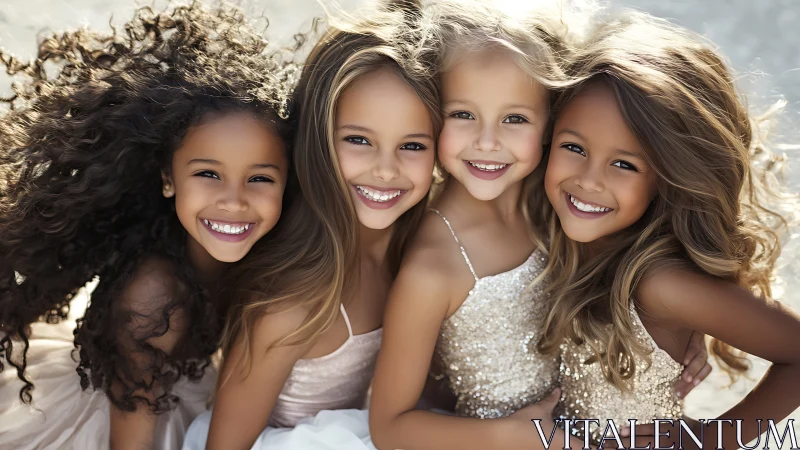 Four Luminous Hearts: Youth Radiance Unleashed.