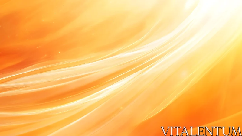 Radiant orange abstract background with flowing light streaks.