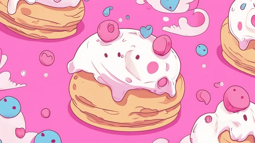 Whimsical Pastry Dreams in Pink.