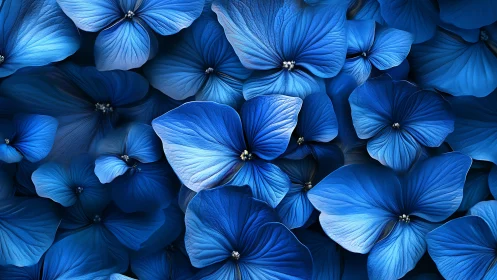 Layered Blue Butterfly Petals With Intricate Vein Patterns