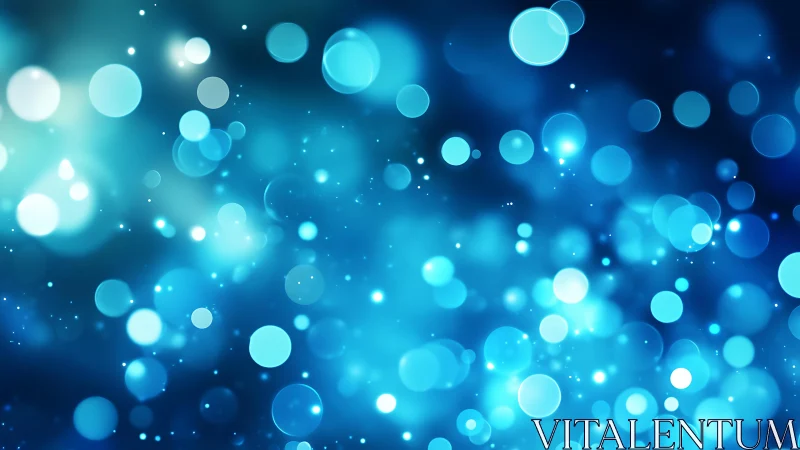 Abstract blue bokeh lights background in soft glowing style.