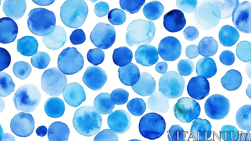Watercolor blue circles arranged as diffuse, overlapping pattern