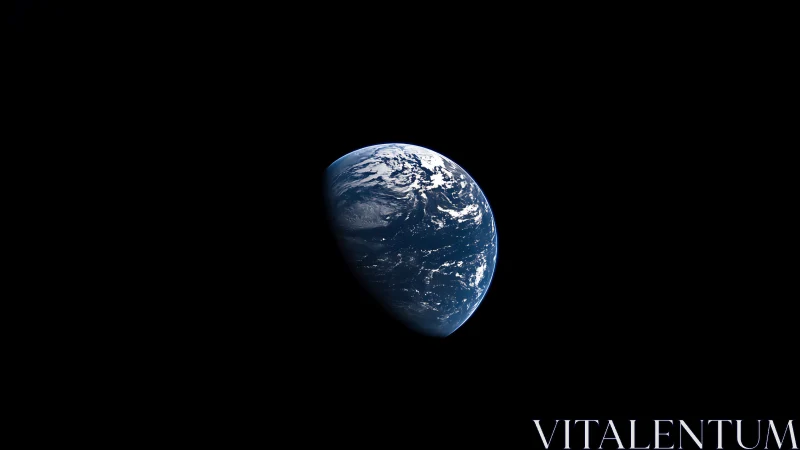 Earth&rsquo;s illuminated crescent captured in high-contrast orbital view