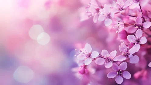 Soft Pink Orchid Flowers with Blurred Background