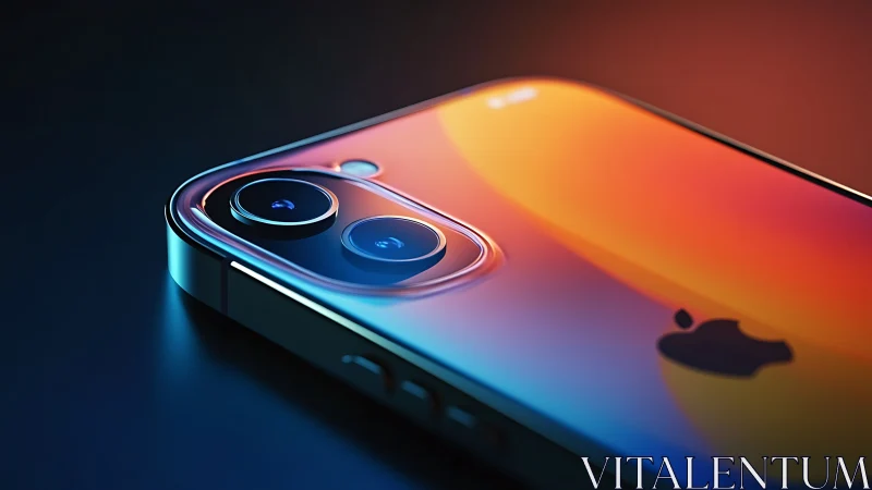 Modern Smartphone with Dual Camera System Glowing Beautifully.
