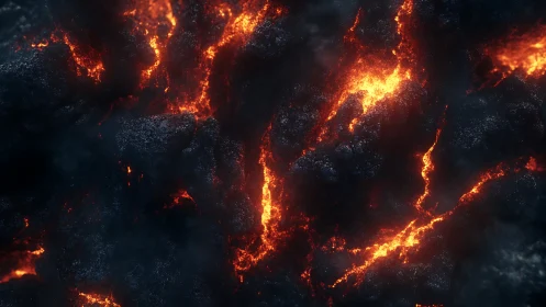 Molten Pathways: Fractal Fire Meets Cosmic Shadows.