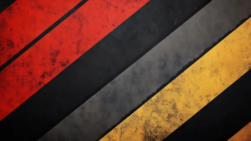 Grunge diagonal stripes in red, gray, and yellow abstract art.