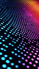 Gradient dotwave array with neon chromatic depth mapping.