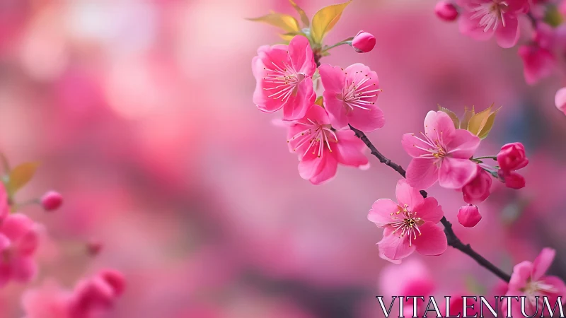 Spring's Vivacious Dance: Pink Blossoms Orchestrate Nature's Jubilant Moment