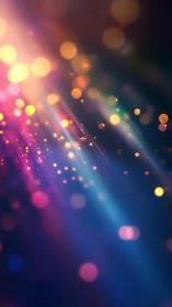 Colorful light trails dance softly through a dreamy night sky