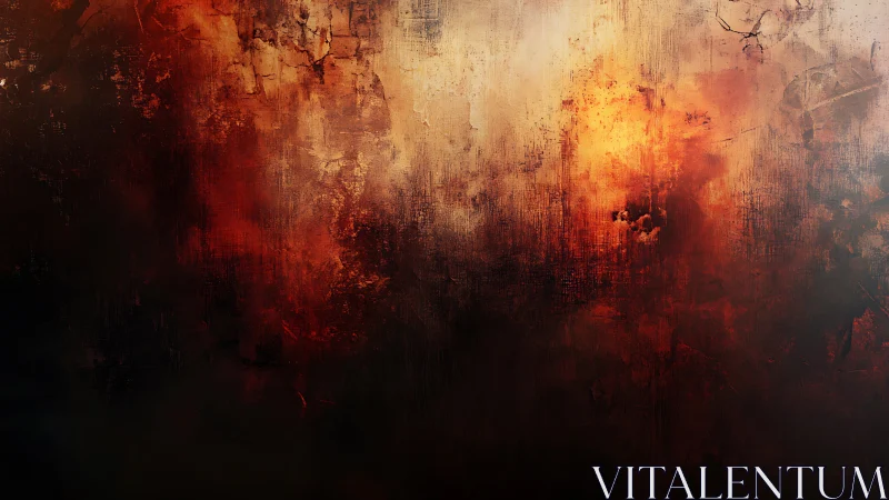 Inferno Landscape: Abstract Fire Abstraction Digital Painting.