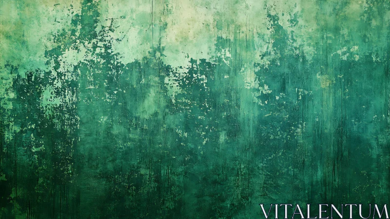 Textured green abstract background with layered paint surface.
