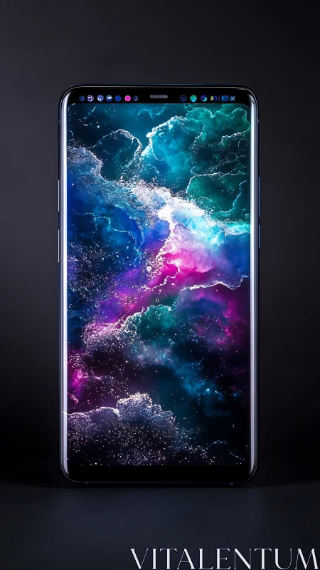 Neon Nebula Erupts: Abstract Cosmic Cloud Dance.