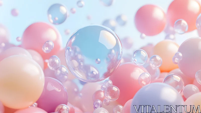 Soft pastel bubble daydream in floating cotton candy hues.