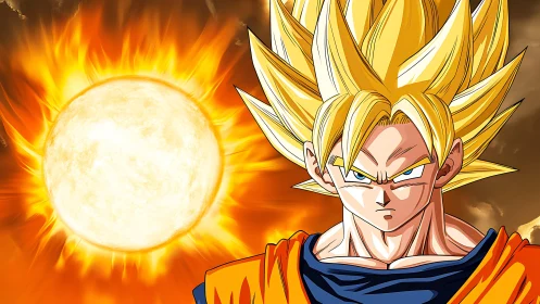 Solar fury stares back as a golden warrior crowns daylight