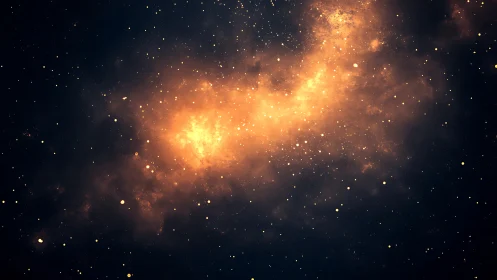 Starlit Ember Cloud Ignites the Midnight Velvet Void.