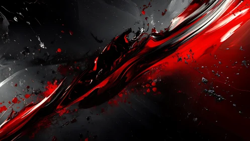 Crimson velocity streaks across obsidian fluid gradients.