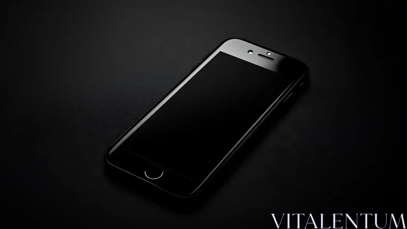 Midnight Device Whisper: Sleek Smartphone in Shadow.