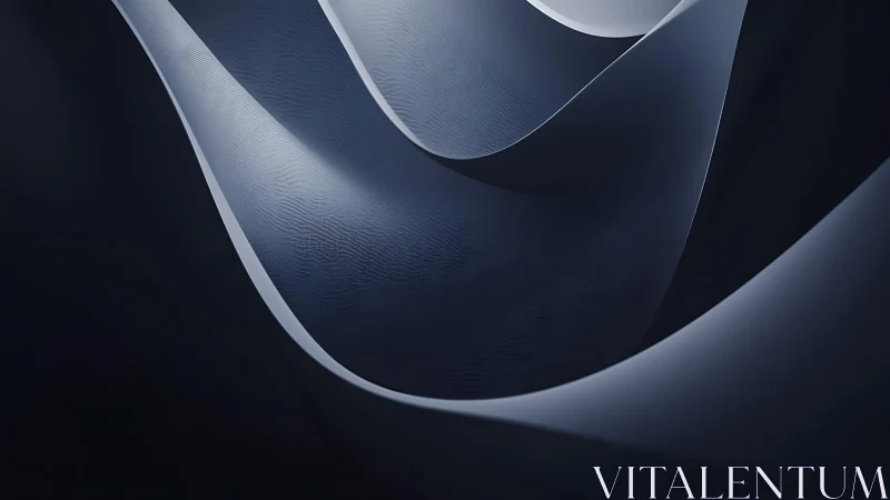 Flowing Abstract Curves in Monochrome Minimalist Design.
