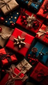 Gleaming gift constellations quietly orbit holiday wonder