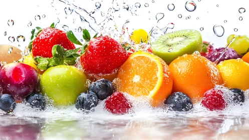 Citrus and berries dive into a sparkling splash parade